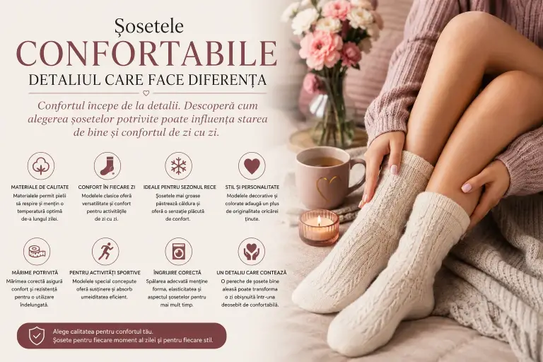Șosetele confortabile – detaliul care face diferența