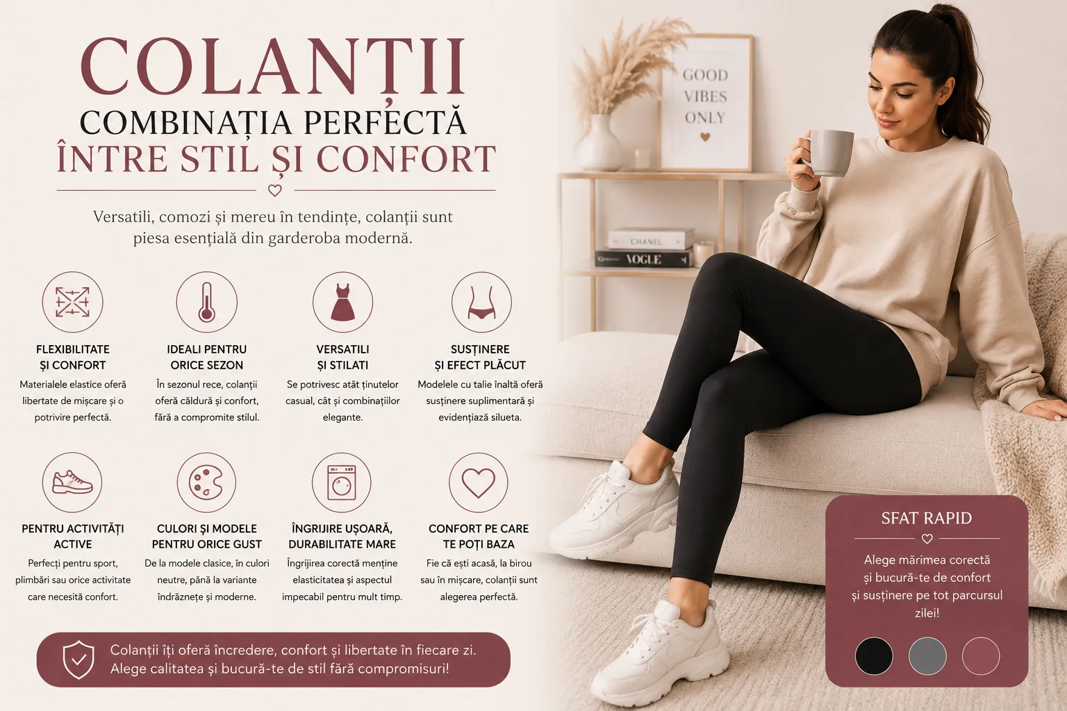 Colanții – combinația perfectă între stil și confort