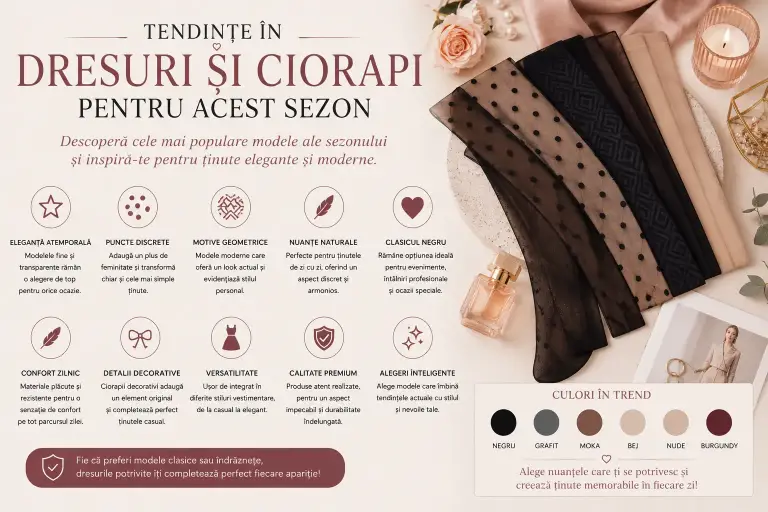 Tendințe în dresuri și ciorapi pentru acest sezon
