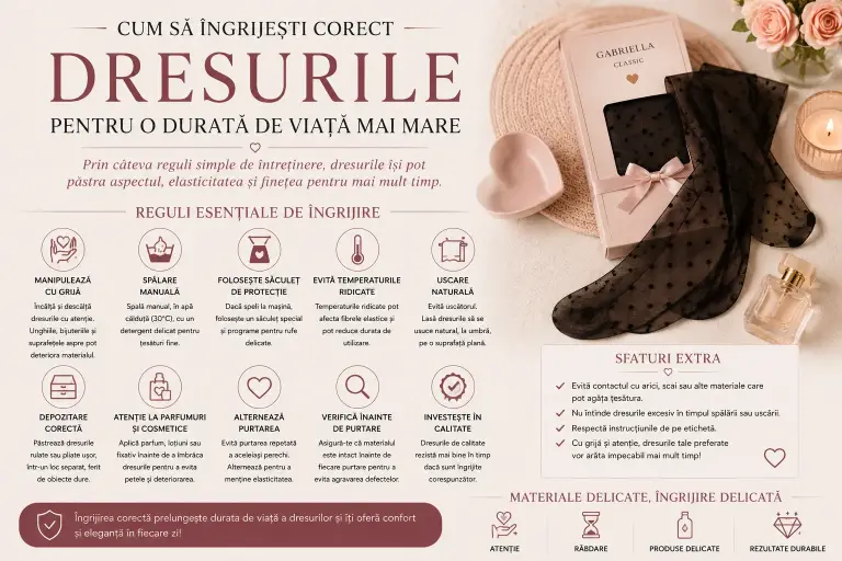 Cum să îngrijești corect dresurile pentru o durată de viață mai mare