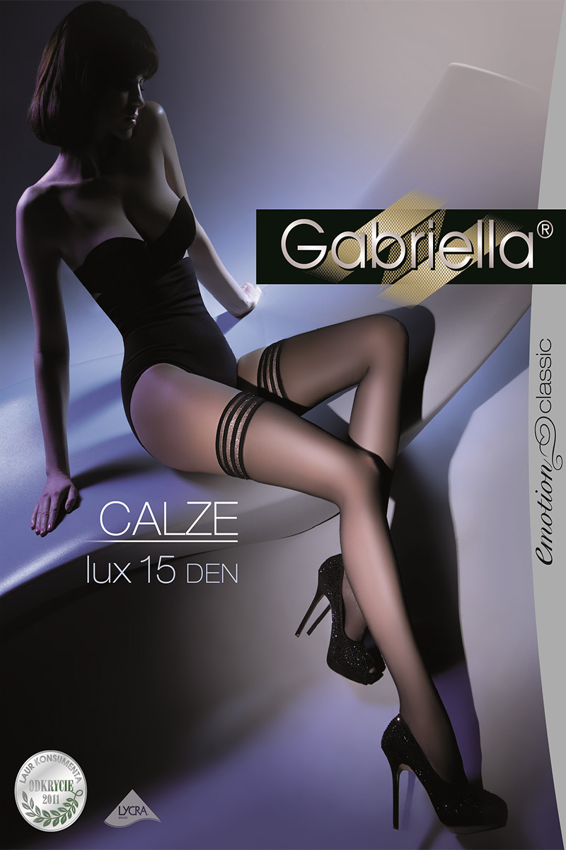 Ciorapi cu banda adeziva, Lux-Calze 15 den -G202.