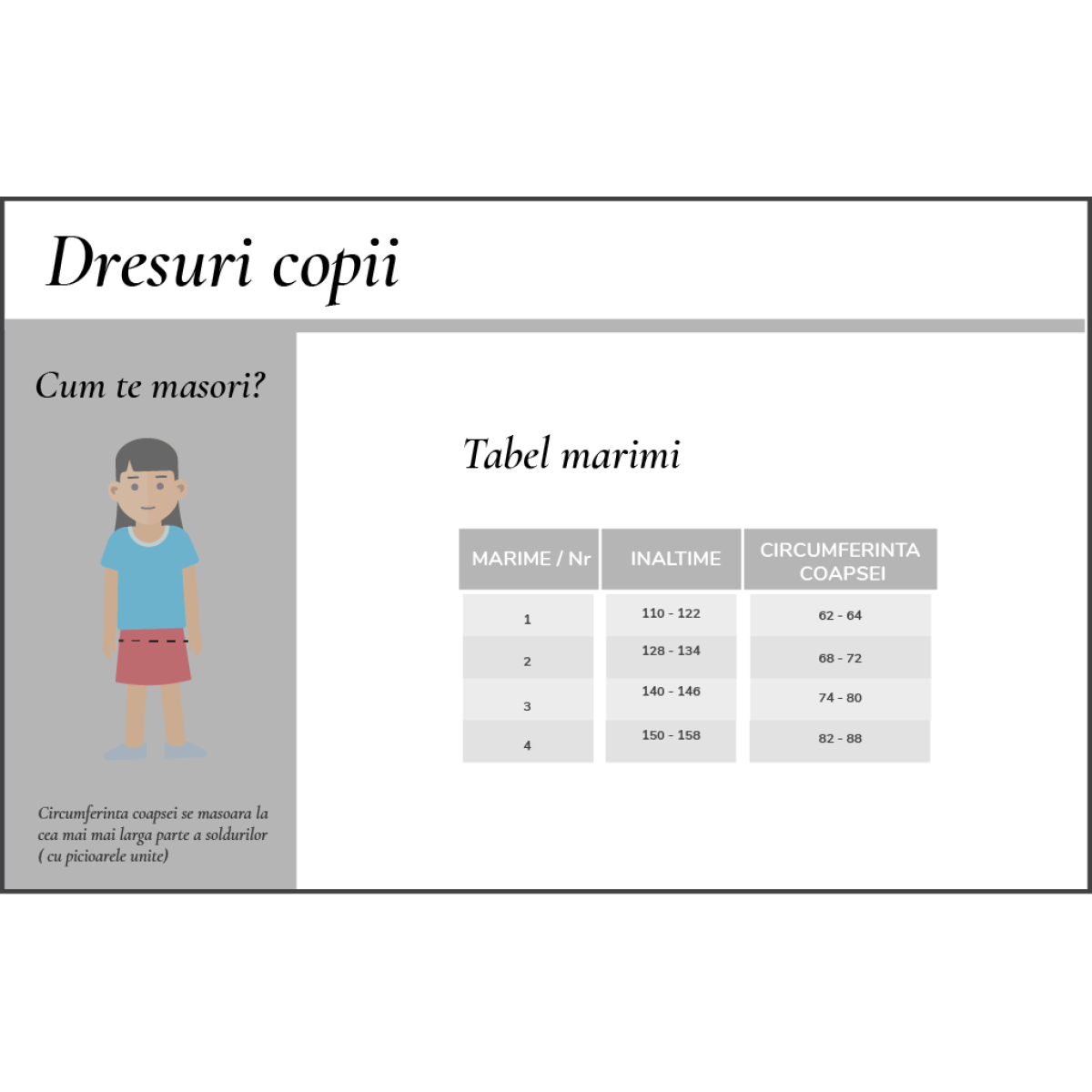 Ghid mărimi